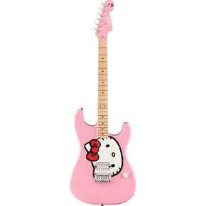 Squier by Fender 한정판 헬로 키티 스트라토캐스터 핑크 스콰이어 펜더 일렉기타