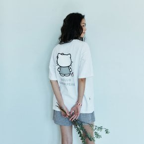 [스노우피크 X 헬로키티] 여성 키티 반팔 티셔츠 S25MWFTS89