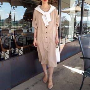 롱 셔츠 원피스 가을 간절기 남방 브이넥 텐셀 박시 루즈핏 66 77 88 빅사이즈 40대 50대 미시