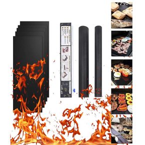 white off 2m 바베큐 그릴 시트 BBQ 캠핑 상품 bbq 내열 암염 플레
