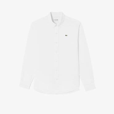 라코스테 (남성)베이직 솔리드 린넨 셔츠(CH669E-55G 001)화이트
