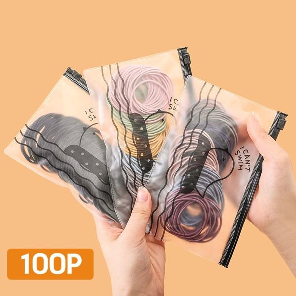 [옷자락] 여성 심플 슬림 베이직 100P 헤어밴드 머리끈