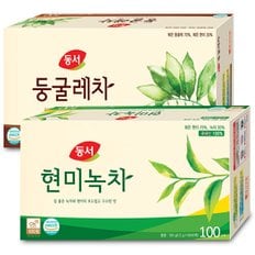 동서 현미녹차 100T+둥굴레차100T