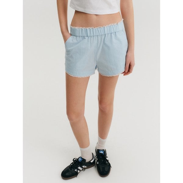 프레야 밴딩 레이스 쇼츠_스카이 블루 / FREYA BANDING LACE SHORTS_SKY BLUE