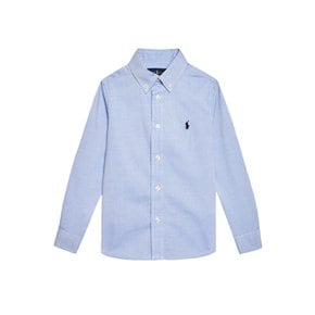 23FW 키즈 포니 로고 옥스포드 셔츠 블루 819238 002
