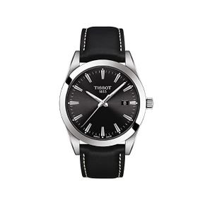 미국 티쏘 시계 남성 Tissot mens Gentleman 스테인리스 스틸 Dress 워치 블랙 T1274101605100 1