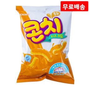 콘치 퐁듀 치즈크림 66g X 7 크라운 옥수수 스낵 간식 과자