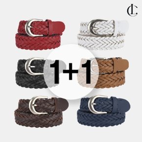 여성벨트 1+1 가죽 버클 허리띠 캐주얼벨트 꼬임 스트랩 110Y2TG