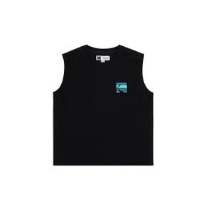 [공식](정상가 : 49,000원) 브리즈팝 그래픽 에어로쿨 슬리브리스 키즈 BLACK