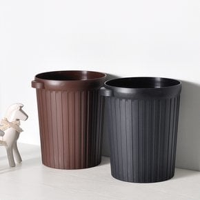 휴지통 8L/사무실용 화장실용 쓰레기통 브라운 블랙