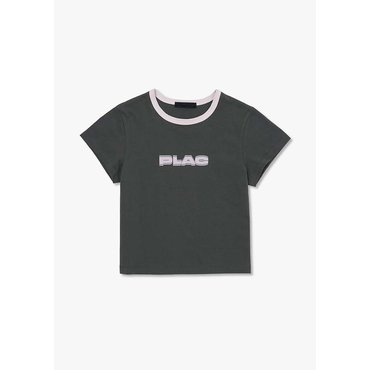 플랙진 PLAC 컬러 포인트 로고 크롭 티셔츠 PWTF2RSL10W