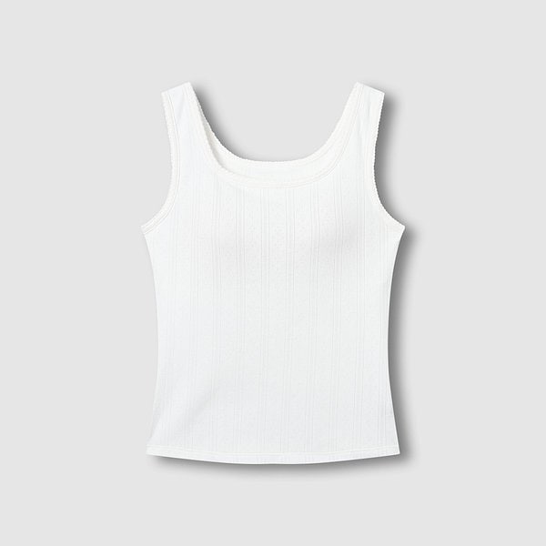 여 코튼 포인텔 탱크 브라캐미솔 J426201024001