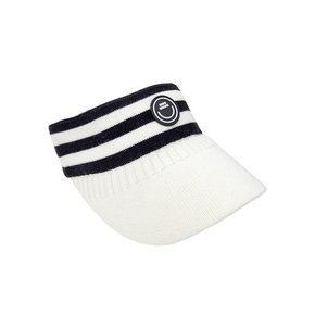 Stripe Knit sun visor 스마일와펜 니트 선캡 WHITE