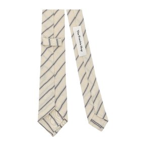 [해외배송] 더프랭키샵 Lene 실크 스트라이프 타이 NTFS21172871 CREAM NAVY