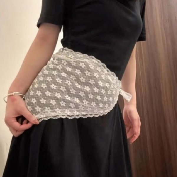 [옷자락] 여성 러블리 레이스 헤어밴드 반다나