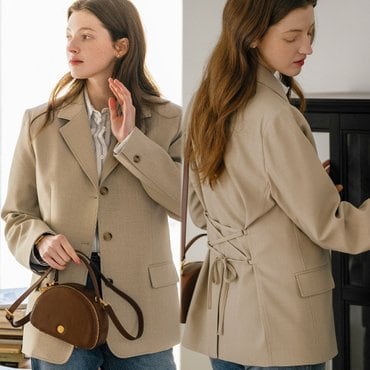 틸아이다이 Back point iconic jacket_Beige