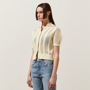 Rei Mesh Short sleeved Knit_IVORY