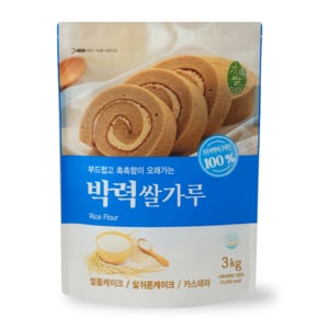 새롬푸드 가루미 국산 박력쌀가루 제빵용 제과용 쌀가루 3kg