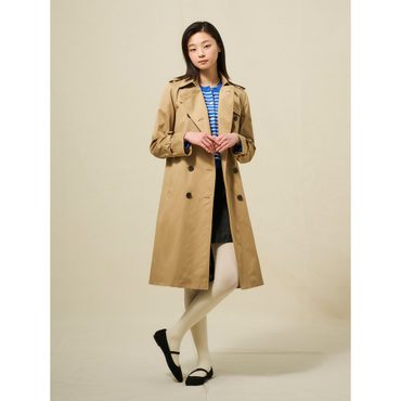빈폴레이디스 [Essential] 롱 트렌치 코트 - 베이지 (BF523TE01A)