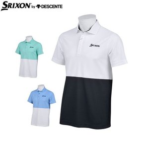 스릭슨(by 데상트) 남성 배색 포인트 반팔 티셔츠