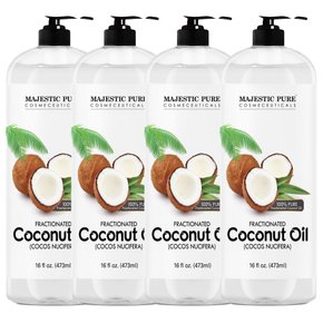 마제스틱 퓨어 코코넛 오일 473ml 4팩 Majestic Pure Coconut Oil