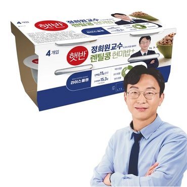 CJ 햇반 라이스플랜 렌틸콩현미밥190gx4개입