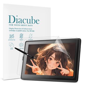 와콤 신티크 22 DTK-2260 저반사 사각사각 종이질감 항균 블루라이트차단 액정보호필름 간편부착