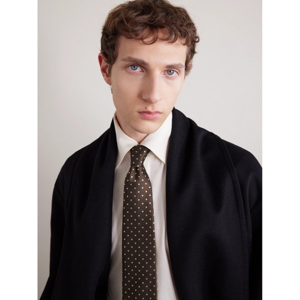8cm 자수 폴카 도트 실크 자카드 넥타이 46376663163003324