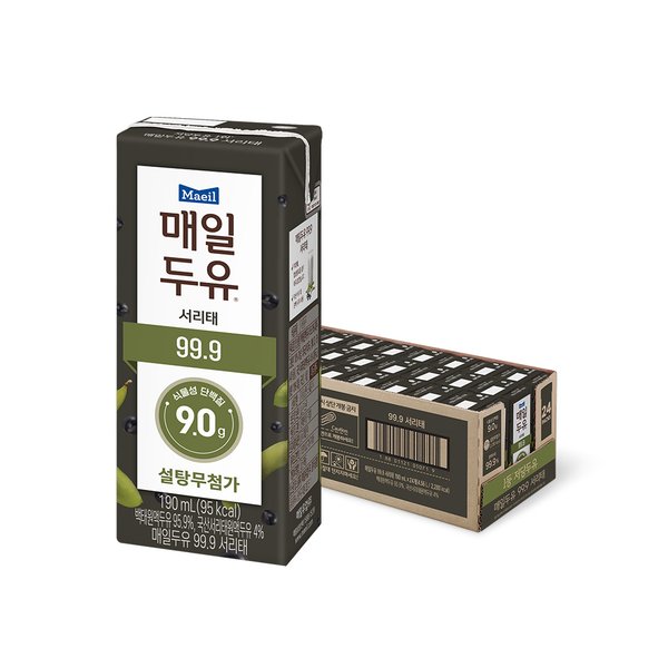 두유 99.9 서리태 190ml 24팩