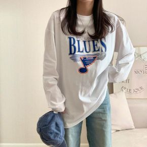 신상 오버핏 블루스 긴팔 티셔츠_P389983421