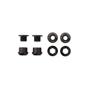 울프투스 Wolf Tooth Set of 4 Chainring Bolts+Nuts for 1X - pcs. black 6mm