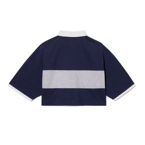 1990 SPORTS CROP POLO T-SHIRT_NAVY