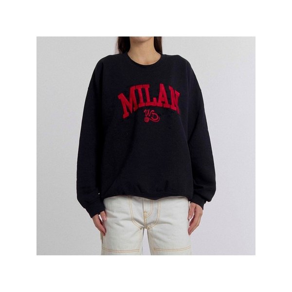 [와일드 동키] FW25 공용 밀란 맨투맨 FG MILAN BLACK