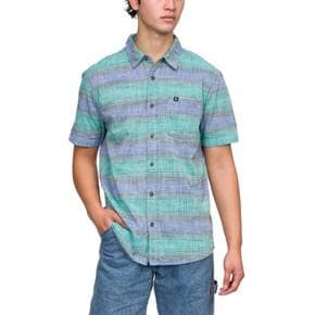 4691114 Junk Food Mens Striped Woven Button-Down Shirt