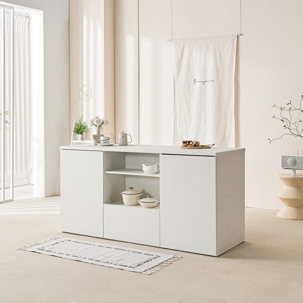 주방정리와 조리효율을 높이는 양면 수납 조리대 P0000BZT (착불)