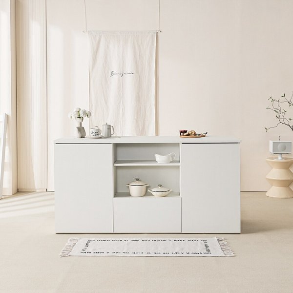 주방정리와 조리효율을 높이는 양면 수납 조리대 P0000BZT (착불)