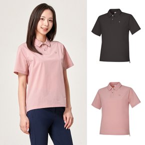 [빌트모아] 여성 골프웨어 아이스 우븐 반팔 티셔츠
