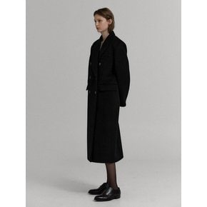 Royal cashmere double coat (Black)