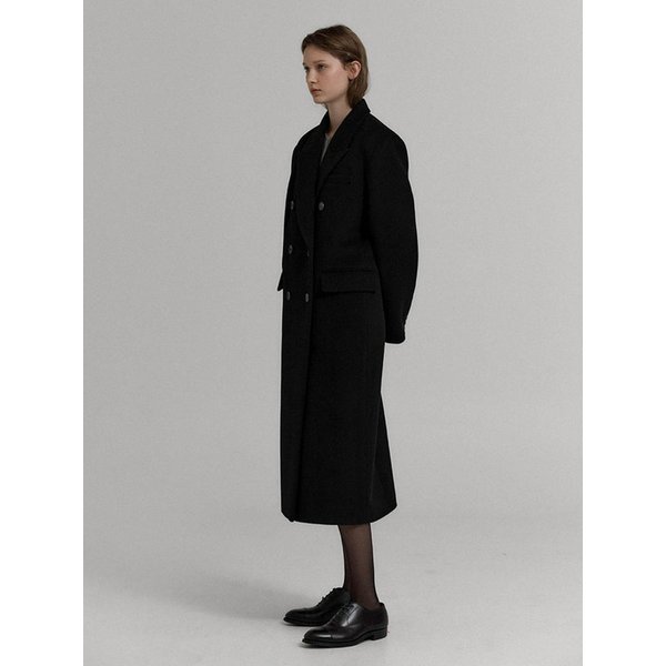Royal cashmere double coat (Black)