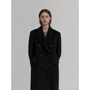 Royal cashmere double coat (Black)