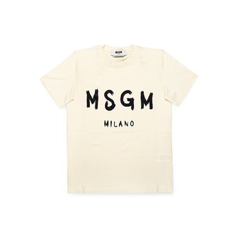 MSGM 브러시드 로고 여성 반팔티 2000MDM510 200002 02