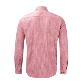 남성 잔꽃 프린트 슬림핏 긴팔셔츠 핑크 (ITZ830173)