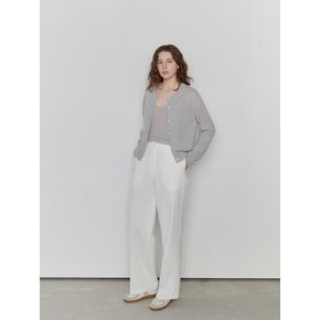 Back Banded Pants - White