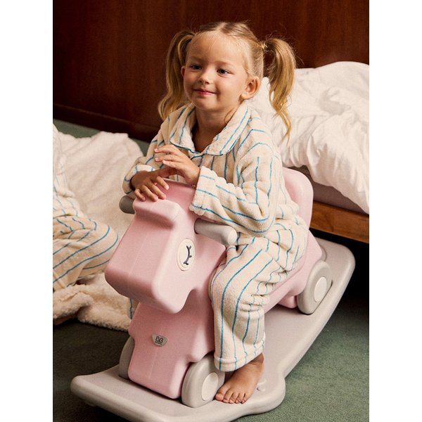 [2PACK]플러피 크리미 긴팔 키즈 수면 잠옷 세트