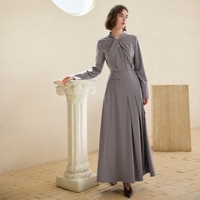 10/25 예약배송_YY_Gray tuck detail long dress