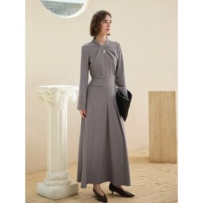 10/25 예약배송_YY_Gray tuck detail long dress