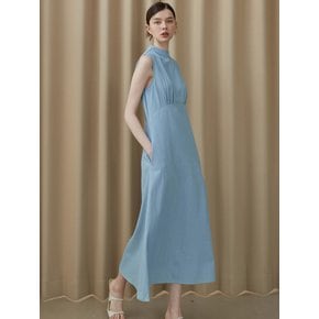 amr1273 denim maxi dress  (2color)