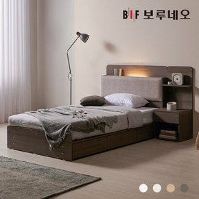 [착불] 리오Po LED 3서랍 수납 호텔침대 독립유로탑 세트 SS