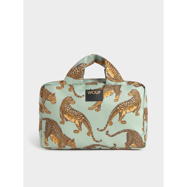 WO데일리 에메랄드레오파드 라지토일레트리백 29x18x13