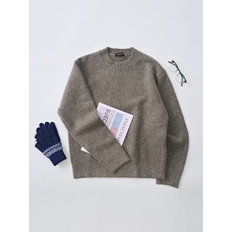 아날로그무드 데일리 앙고라 라운드 니트 (모카)